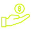 We collect financial data icon