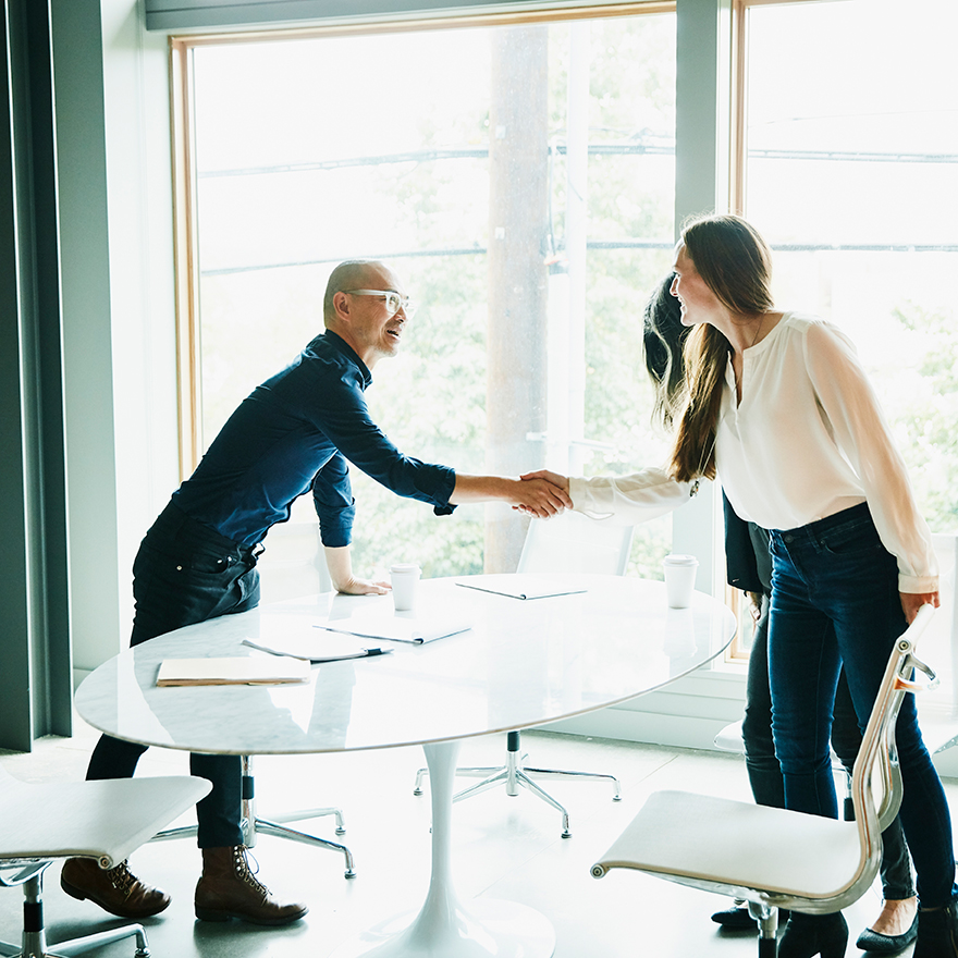 Two SME leaders meeting at Cubeler