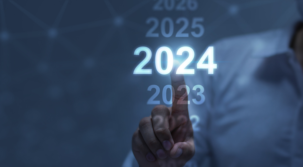 Digital image of hand selecting 2024